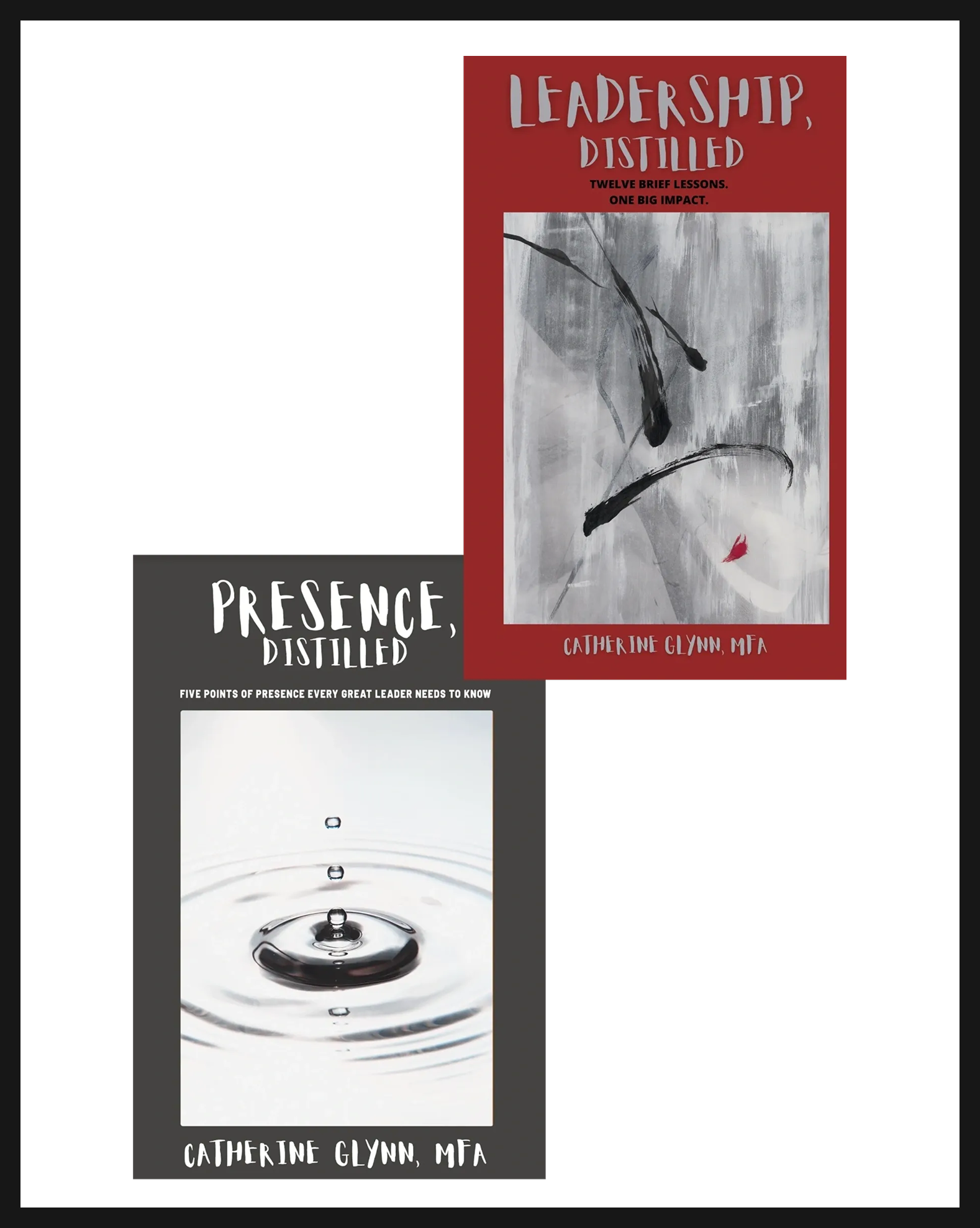 Leadership and presence themed book covers