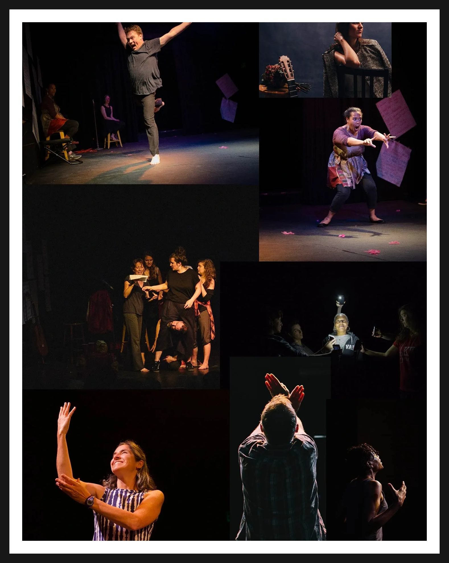 Performers on stage during a theatrical performance