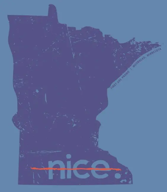 Grunge-style Minnesota graphic design