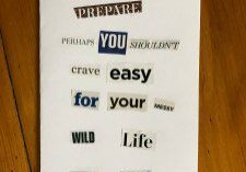Mixed-font inspirational text on paper
