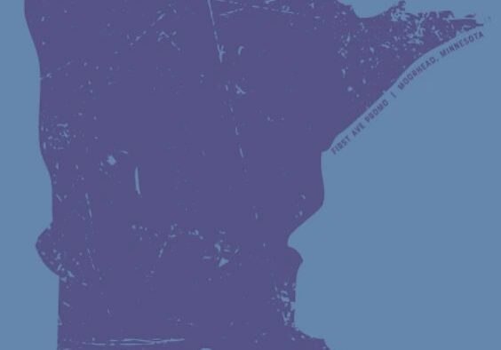 Grunge-style Minnesota graphic design
